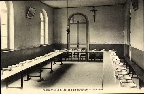 Ak Bucquoy Pas de Calais, Internat Saint-Joseph, Mensa