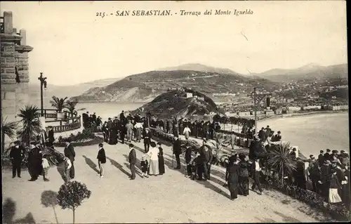 Ak Donostia San Sebastián Baskenland, Terraza del Monte Igueldo