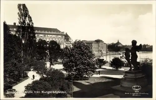 Ak Stockholm Schweden, Motiv fran Kungsträdgården