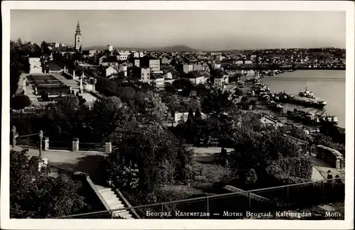 Ak Beograd Belgrad Serbien, Kalemegdan, Panorama