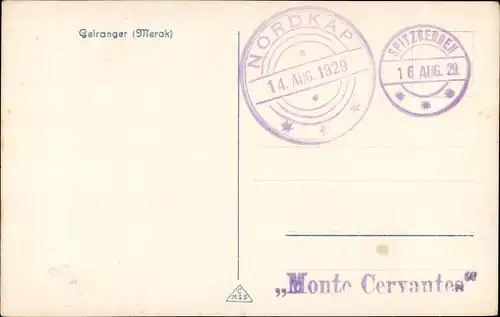 Ak Merok Geiranger Norwegen, Teilansicht, Dampfschiff