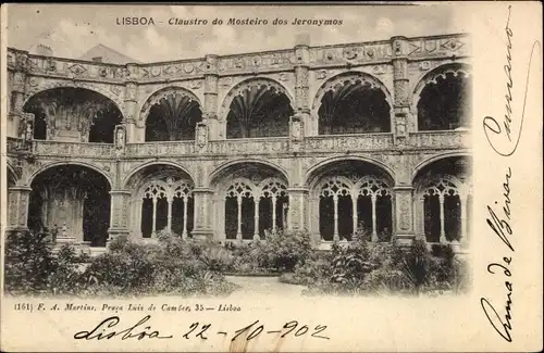 Ak Lisboa Lissabon Portugal, Claustro do Mosteiro dos Jeronymos