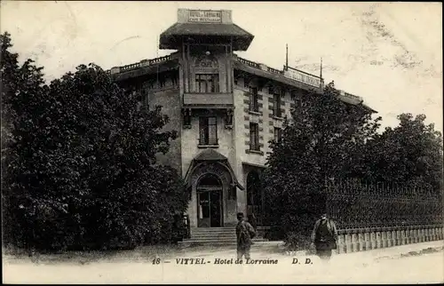 Ak Vittel Lothringen Vosges, Hotel de Lorraine