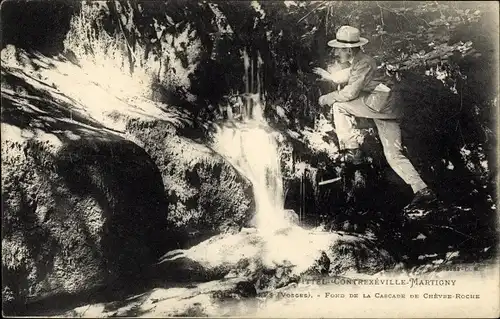 Ak Vittel Lothringen Vosges, Ford de la Cascade de Chevre Roche