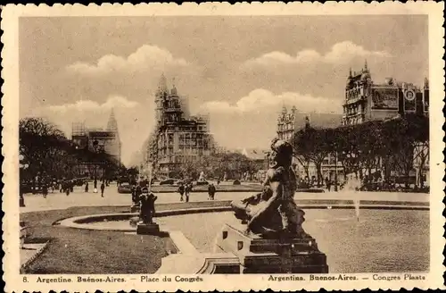 Ak Buenos Aires Argentinier, Kongressplatz