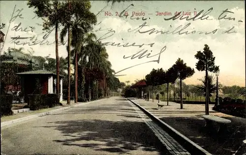 Ak São Paulo Brasilien, Jardim da Luz II