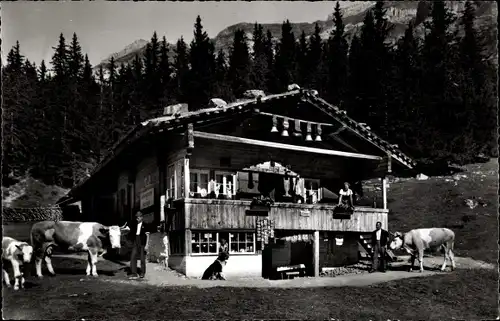 Ak Kanton Bern, Restaurant und Wandfluh-Rauber, Oeschinensee