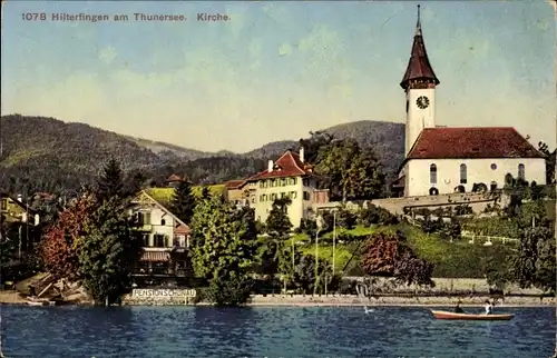 Ak Hilterfingen Thun Kanton Bern Schweiz, Kirche