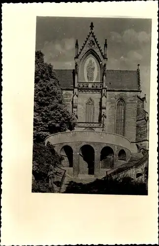 Foto Ak Erfurt in Thüringen, Blick zur Kirche, Fassade