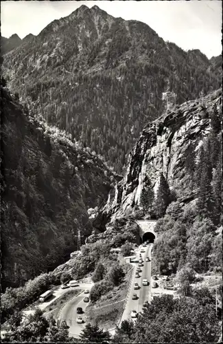 Ak Kanton Tessin, Monte Piottino Schweiz, con strada del Gottardo