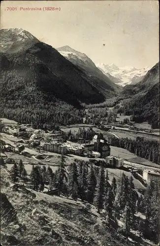 Ak Pontresina Kanton Graubünden Schweiz, Panorama