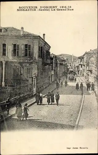 Ak Monastir Mazedonien, Ostfeldzug 1914-1918, La Grand&#39;Rue