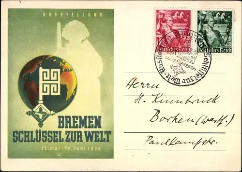 Ak Bremen, Ausstellung Schlüssel zur Welt 1938