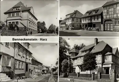 Ak Benneckenstein Oberharz, Postamt Bahnhofstraße, Oberstadt, FDGB-Erholungsheim Georgi Dimitroff