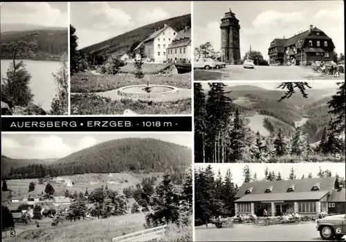 Ak Wildenthal Eibenstock im Erzgebirge, Auersberg, Blick von der Talsperre des Friedens, Wildenthal