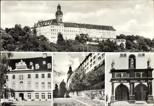 Ak Rudolstadt in Thüringen, Schloss Heidecksburg, Westfront, Schlossaufgang, Renaissanceportal