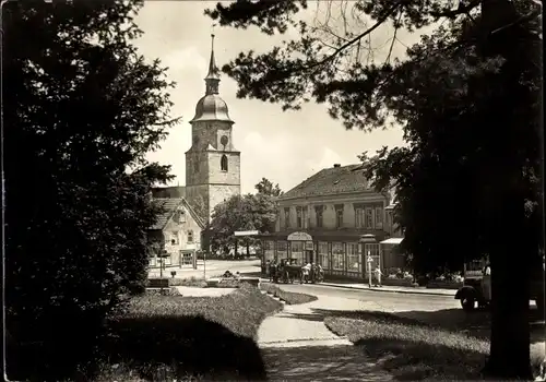 Ak Friedrichroda im Thüringer Wald, Blick vom Park ODF nach Kirche St. Blasius