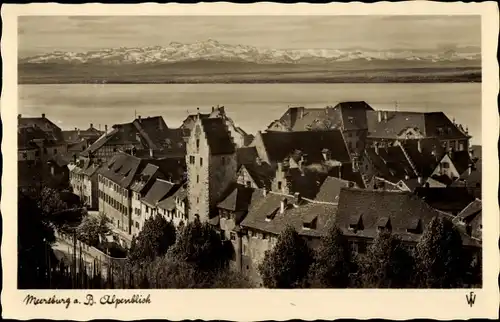 Ak Meersburg am Bodensee, Alpenblick