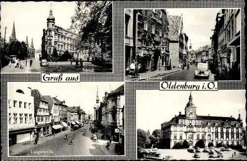 Ak Oldenburg im Großherzogtum Oldenburg, Langestraße, Schloss