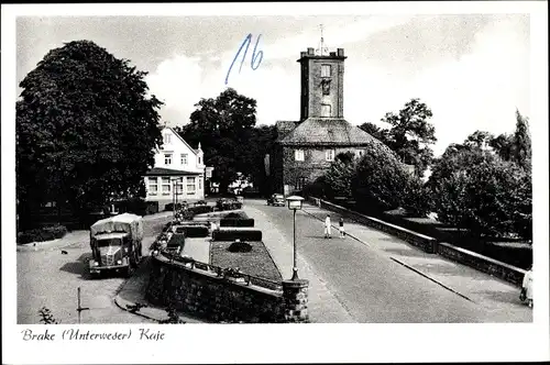 Ak Brake an der Unterweser in Oldenburg, Kaje
