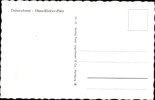 Ak Delmenhorst in Niedersachsen, Hans Böckler Platz mit Rathaus