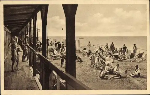 Ak Nordseebad Tossens Butjadingen, Strandleben