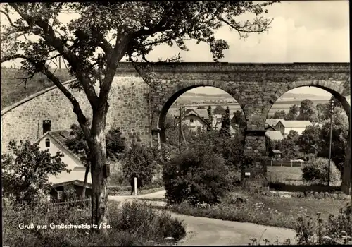 Ak Großschweidnitz in Sachsen, Brücke