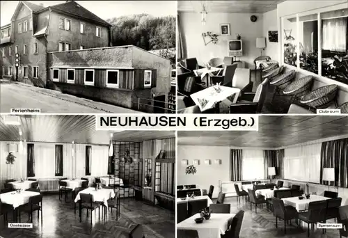 Ak Neuhausen im Erzgebirge, Betriebsferienheim VEB Kunstseidenwerk Siegfried Rödel, Clubraum