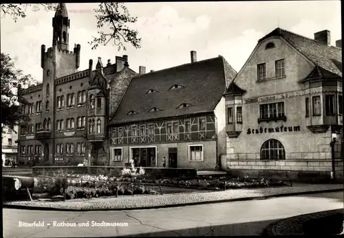 Ak Bitterfeld in Sachsen Anhalt, Rathaus, Stadtmuseum