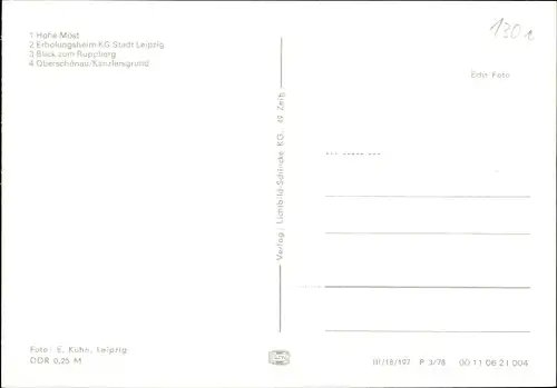 Ak Oberschönau Steinbach Hallenberg Thüringer Wald, Hohe Möst, Erholungsheim KG Stadt Leipzig