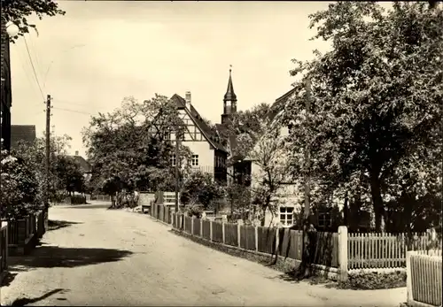 Ak Eschefeld Frohburg in Sachsen, Straßenpartie, Turm