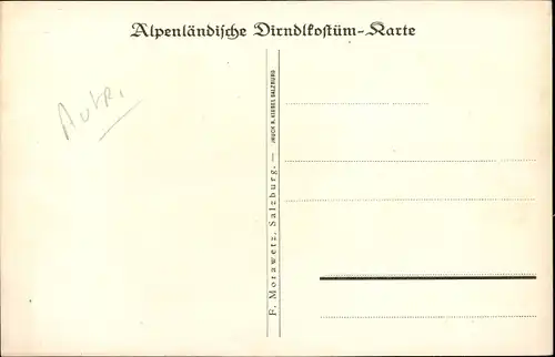 Ak Alpenländisches Dirndlkostüm, Frau in Tracht, Gitarrenspielerin, Musikinstrument