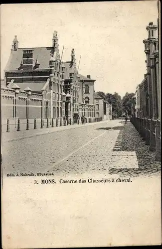 Ak Mons Wallonien Hennegau, Caserne des Chasseurs a cheval