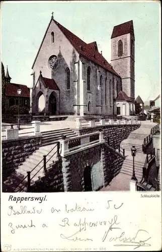 Ak Rapperswil Kanton Sankt Gallen, Schlosskirche