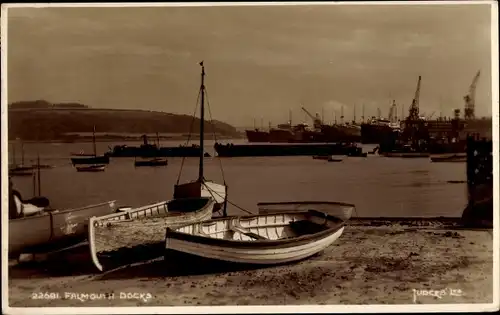 Ak Falmouth Cornwall England, Docks