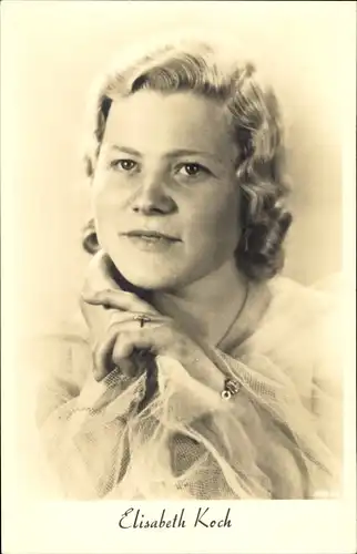 Ak Schauspielerin Elisabeth Koch, Portrait