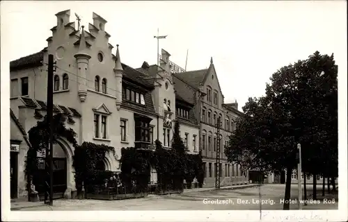Ak Groitzsch in Sachsen, Hotel weißes Roß