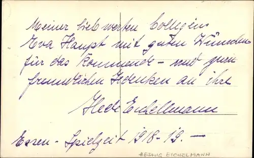 Ak Schauspielerin Hedwig Eichelmann, Portrait, Autogramm