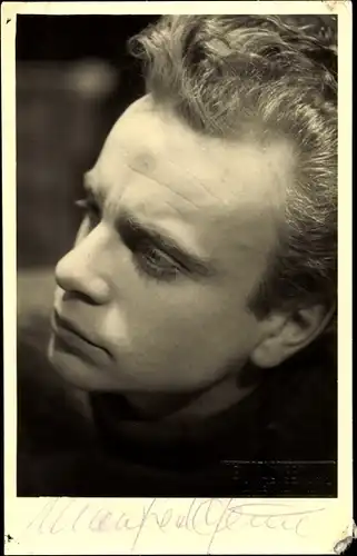 Foto Schauspieler Manfred Henn, Portrait, Autogramm