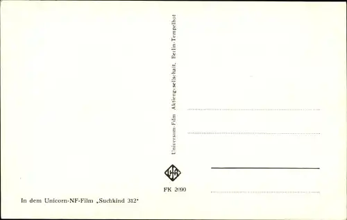 Ak Schauspielerin Heli Finkenzeller, Portrait, Autogramm, Suchkind 312