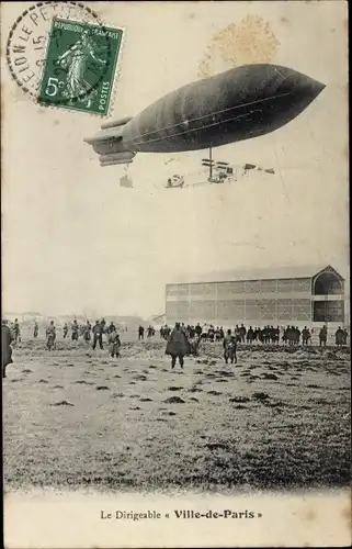 Ak Le Dirigible der Stadt Paris