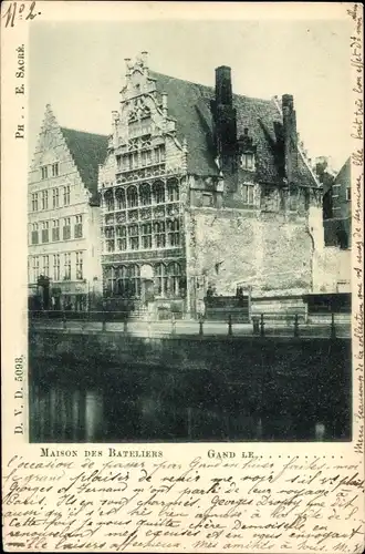 Ak Gent Gent Ostflandern, Schifferhaus