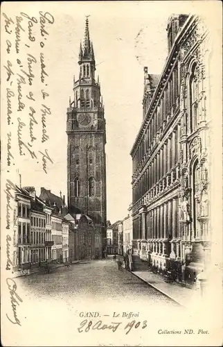 Ak Gent Gent Ostflandern, Der Belfried