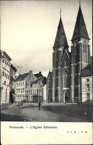 Ak Dendermonde Termonde Ostflandern, Die Abteikirche