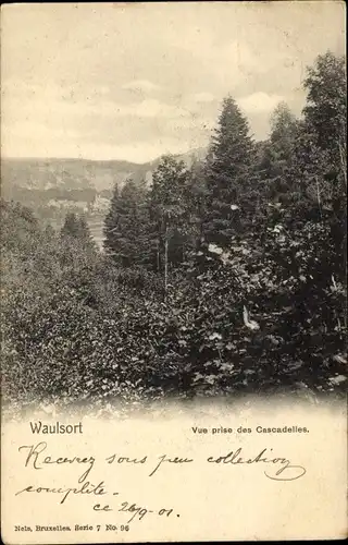 Ak Waulsort Ardennes, Blick von den Cascadelles aus