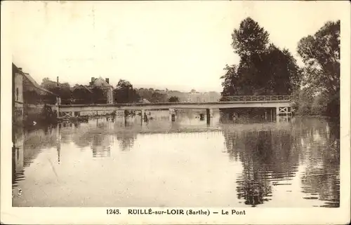 Ak Ruille sur Loir Sarthe, Le Pont