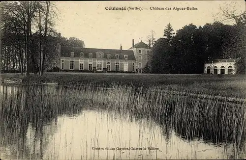 Ak Coulongé Sarthe, Schloss Aigues Belles