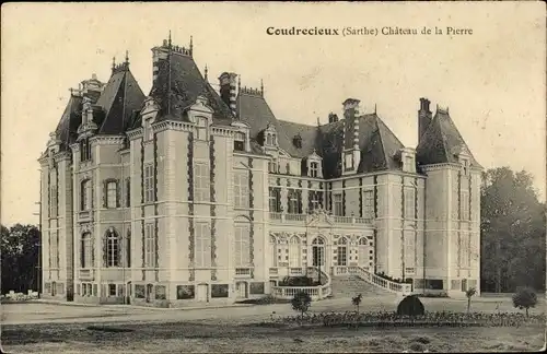 Ak Coudrecieux Sarthe, Steinschloss