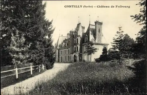 Ak Contilly Sarthe, Schloss Frébourg