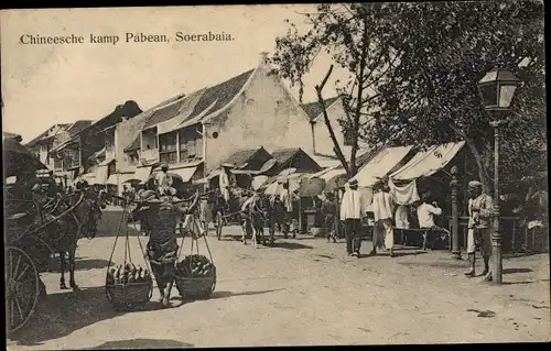 Ak Soerabaja Surabaya Java Indonesien, Chineesche kamp Pabean